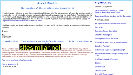 gospelminutes.org alternative sites