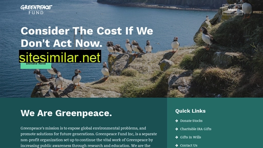 greenpeacefund.org alternative sites
