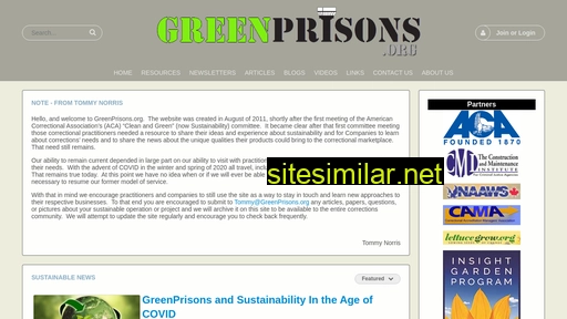 greenprisons.org alternative sites