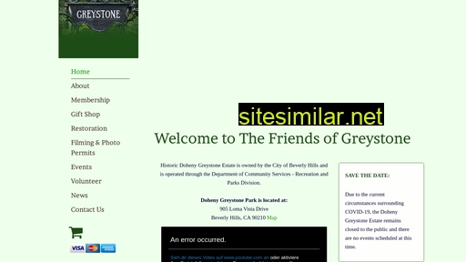 greystonemansion.org alternative sites