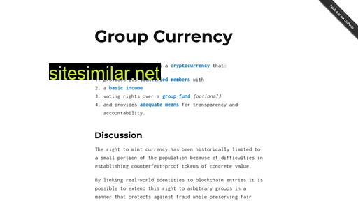 groupcurrency.org alternative sites