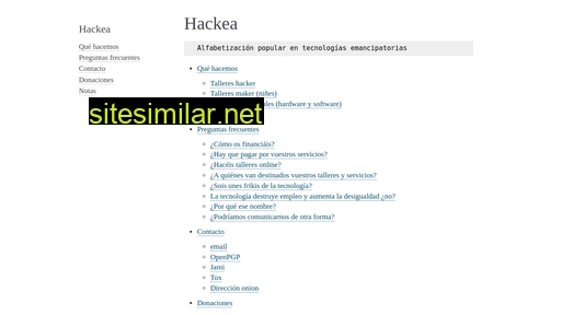 Hackea similar sites