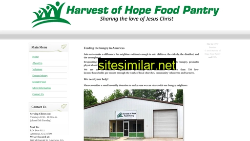 harvestofhopefoodpantry.org alternative sites