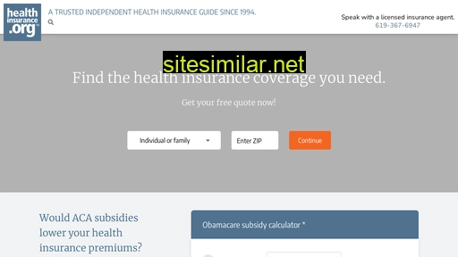 healthinsurance.org alternative sites