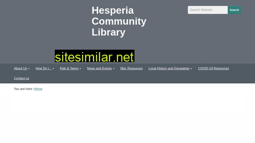 hesperialibrary.org alternative sites