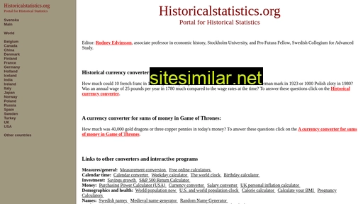 historicalstatistics.org alternative sites