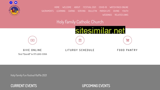 holyfamilycatholicchurchdalecity.org alternative sites