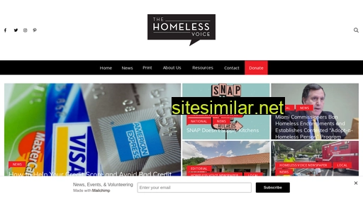 Homelessvoice similar sites