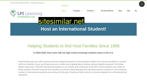 Hostfamilies similar sites