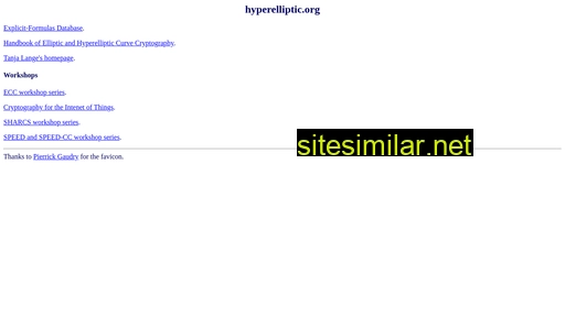 Hyperelliptic similar sites