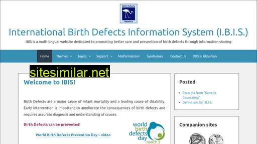 ibis-birthdefects.org alternative sites