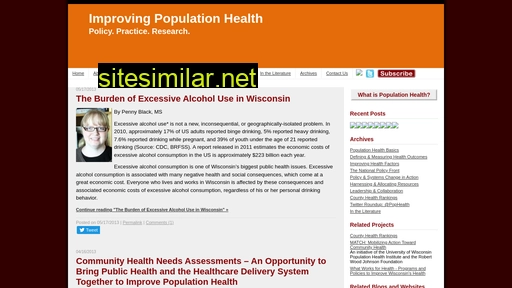 improvingpopulationhealth.org alternative sites