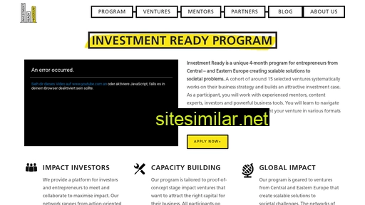 investment-ready.org alternative sites