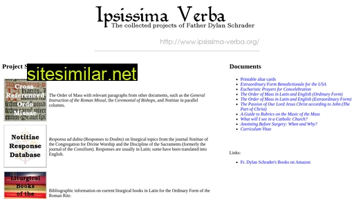 Ipsissima-verba similar sites