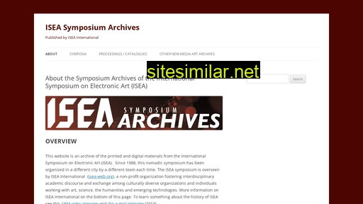 Isea-archives similar sites