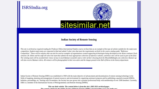 Isrsindia similar sites