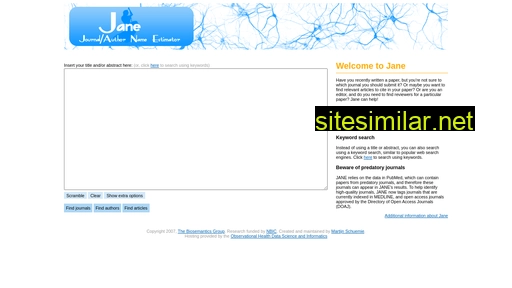 jane.biosemantics.org alternative sites
