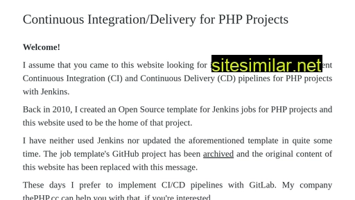 Jenkins-php similar sites