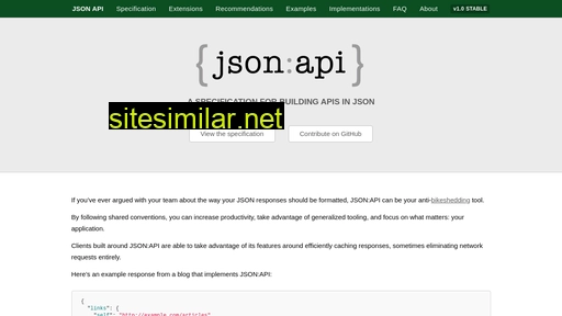 jsonapi.org alternative sites