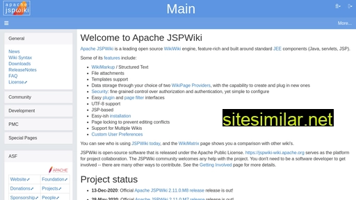 jspwiki.apache.org alternative sites