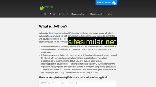 jython.org alternative sites