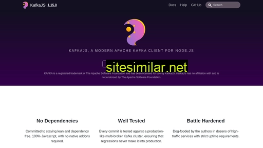 kafka.js.org alternative sites