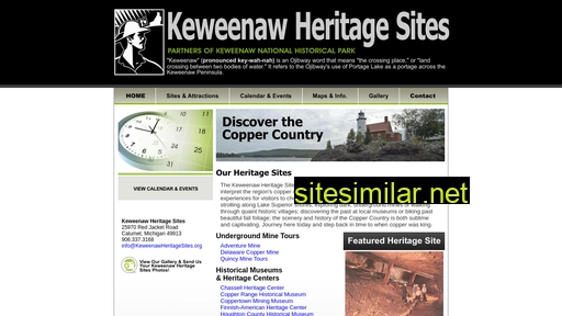 keweenawheritagesites.org alternative sites