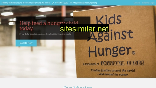 Kidsagainsthunger similar sites