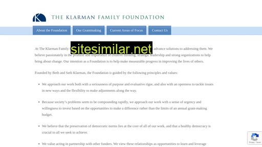 klarmanfoundation.org alternative sites