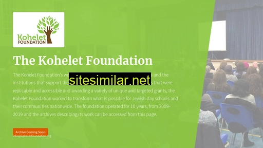 koheletfoundation.org alternative sites