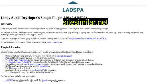 ladspa.org alternative sites
