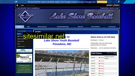 lakeshorebaseball.org alternative sites
