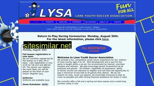 laneyouthsoccer.org alternative sites