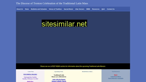 latinmasstrenton.org alternative sites