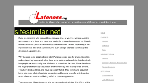 lateness.org alternative sites
