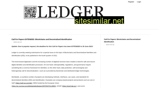 ledgerjournal.org alternative sites
