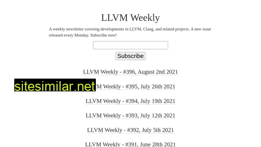 llvmweekly.org alternative sites