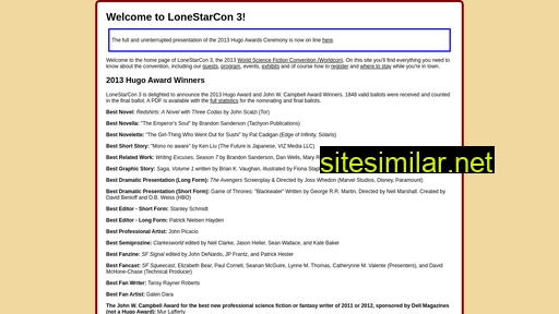 Lonestarcon3 similar sites