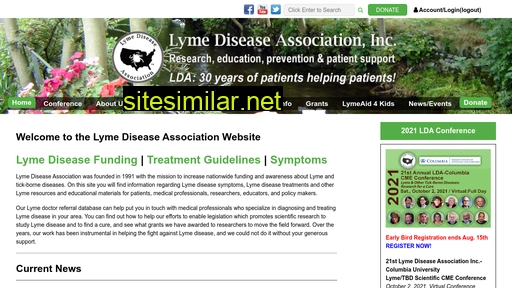 lymediseaseassociation.org alternative sites