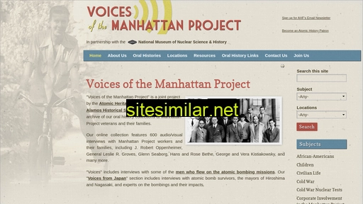 manhattanprojectvoices.org alternative sites