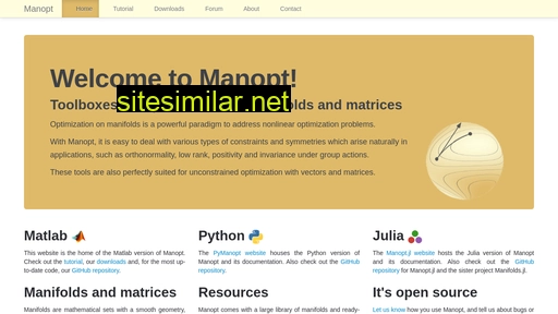 manopt.org alternative sites