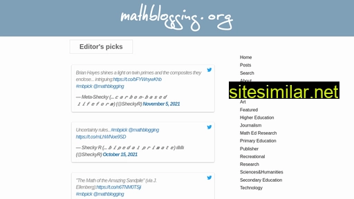Mathblogging similar sites