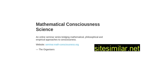 Math-consciousness similar sites