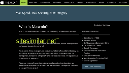 maxcoinproject.org alternative sites