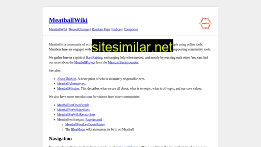 meatballwiki.org alternative sites