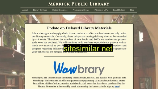 merrickpubliclibrary.org alternative sites