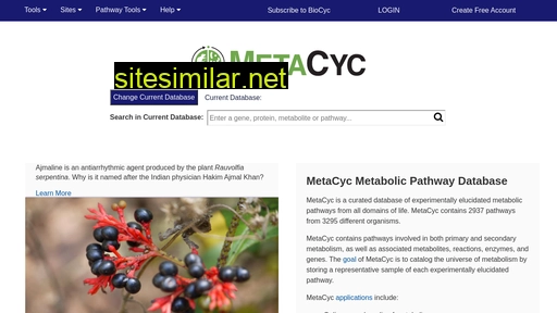 Metacyc similar sites