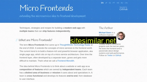 micro-frontends.org alternative sites