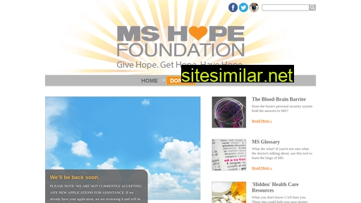 mshopefoundation.org alternative sites