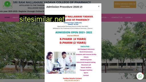 Nallamanipharmacycollege similar sites